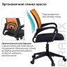 Кресло оператора Brabix Fly MG-396 ткань/сетка, черно-оранжевое 532084