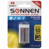 Батарейка алкалиновая Sonnen Alkaline 6LR61 (Крона) 1 шт 451092