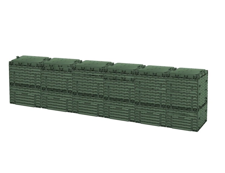 Компостер садовый 1800л Piteco с крышкой K2130, K2030 зелёный (из 6-и мест)