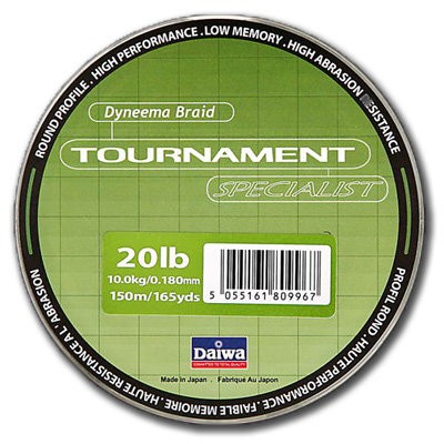 Леска плетеная Daiwa Tournament Specialist 10lb 150м 0,14мм зеленая