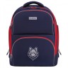 Рюкзак Brauberg Classic, легкий каркас, премиум материал, Wild wolf, синий, 37х32х21 см, 271393
