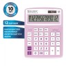 Калькулятор настольный Brauberg Extra PASTEL-12-PR 206x155 мм 12 раз, двойн. пит, сиреневый, 250489
