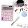 Калькулятор настольный Brauberg Extra PASTEL-12-PR 206x155 мм 12 раз, двойн. пит, сиреневый, 250489