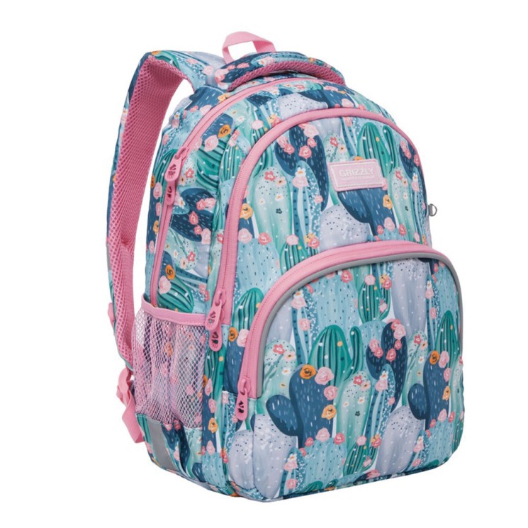 Рюкзак школьный ортопедический Grizly Кактусы 13,5 л RG-060-1/1 (229511)
