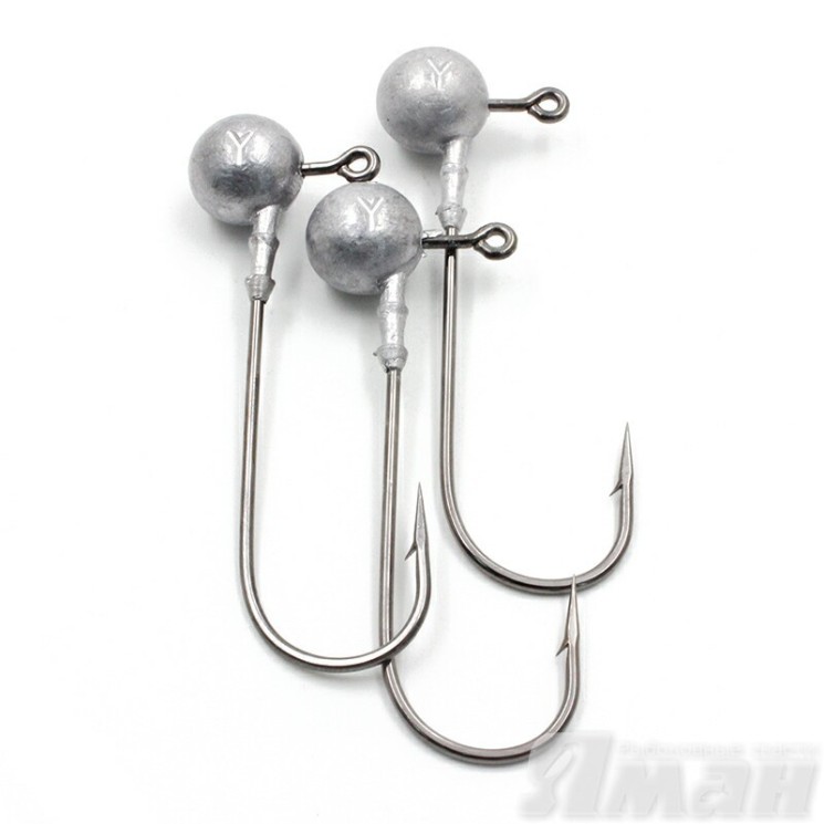 Джиг-головка Шар Яман 3 шт кр Kumho 2332 #10/0 - 38 гр Я-ДШБ10/0-38-3