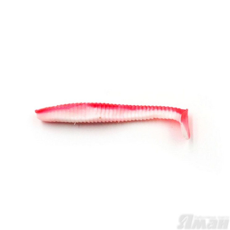 Виброхвост Yaman Flatter Shad, 5", цвет 27 - Red White, 4 шт Y-FS5-27
