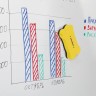 Стиратели магнитные для магнитно маркерной доски Юнландия Косточка 55х110 мм 3 шт 237503