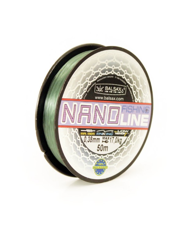 Леска Balsax Nano Green Box 50м 0,38 (17кг)