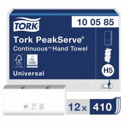 Полотенца бумажные 410 шт. Tork PeakServe Universal комп. 12 шт. 22,5x20 см W 129996