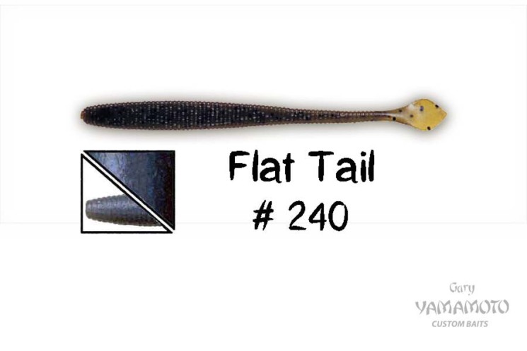Слаг Gary Yamamoto Flat Tail 4.5" цвет 240, 20 шт