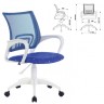 Кресло оператора Brabix Fly MG-396W ткань/сетка, синее 532405