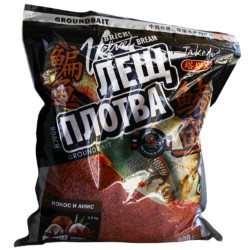 Прикормка Takedo Brick Velvet Лещ-Плотва 800г Кокос/Анис BV0207