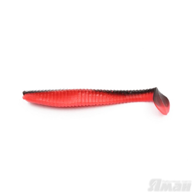 Виброхвост Yaman Flatter Shad, 5", цвет 33 - Black Red Flake Y-FS5-33