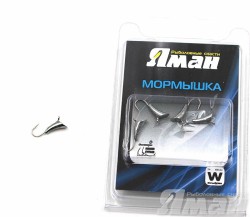 Мормышка вольфрам Яман Blue Fox с ушками, р.5, 1,90 г, цвет никель (5 шт.) Я-МР232