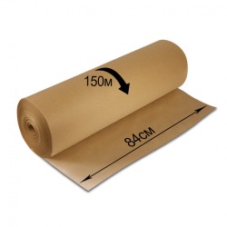 Крафт-бумага в рулоне, 840 мм x 150 м, плотность 78 г/м2, Марка А (Коммунар), Brauberg, 440147