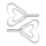 Твистер Helios Credo Four Tail 2,35"/6,0 см, цвет White 10 шт HS-20-001