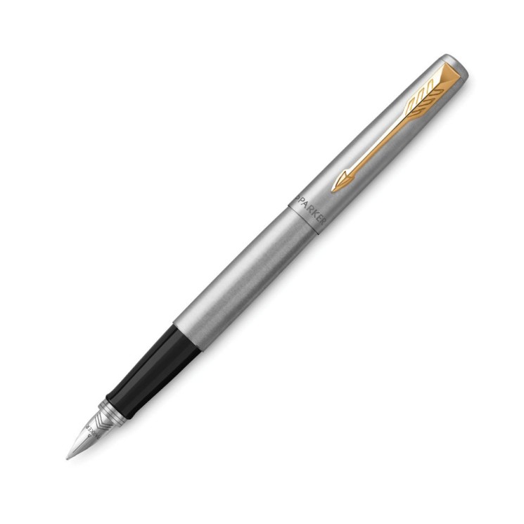 Ручка перьевая Parker Jotter Stainless Steel GT с позолотой 2030948
