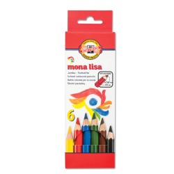 Карандаши цветные утолщенные KOH-I-NOOR Mona Lisa 6 цветов 5,6 мм 3371006007KS
