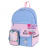 Рюкзак Brauberg Pastel с термо-нашивками, Friendly bunnies, голубой, 40х29х14 см, 271423
