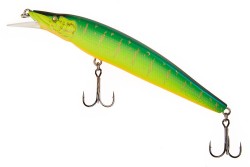 Воблер Adusta Jerk Spiker 130SP 19г цвет 004 Hot Tiger