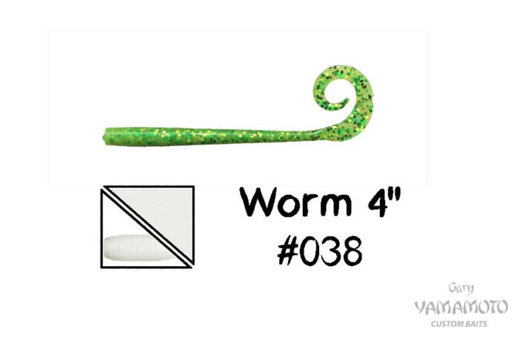 Приманка червь Gary Yamamoto Worm 4" цвет 038, 10 шт