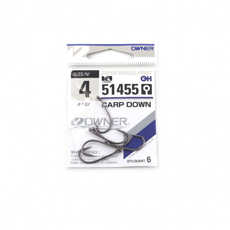 Крючок Owner Carp Down BC №4 (6 шт)
