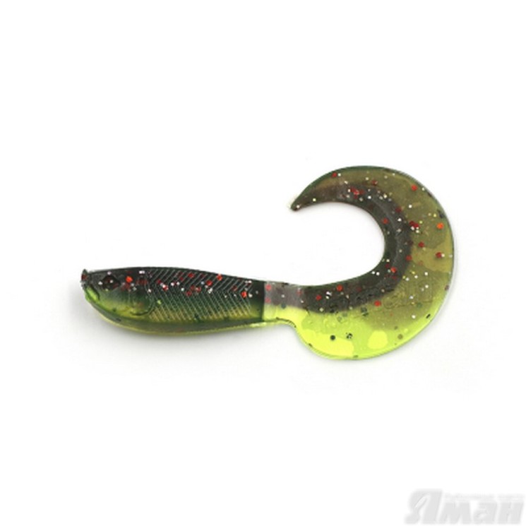 Твистер Yaman Mermaid Tail, 3" цвет 15 - Violet Lime, 10 шт Y-MT3-15