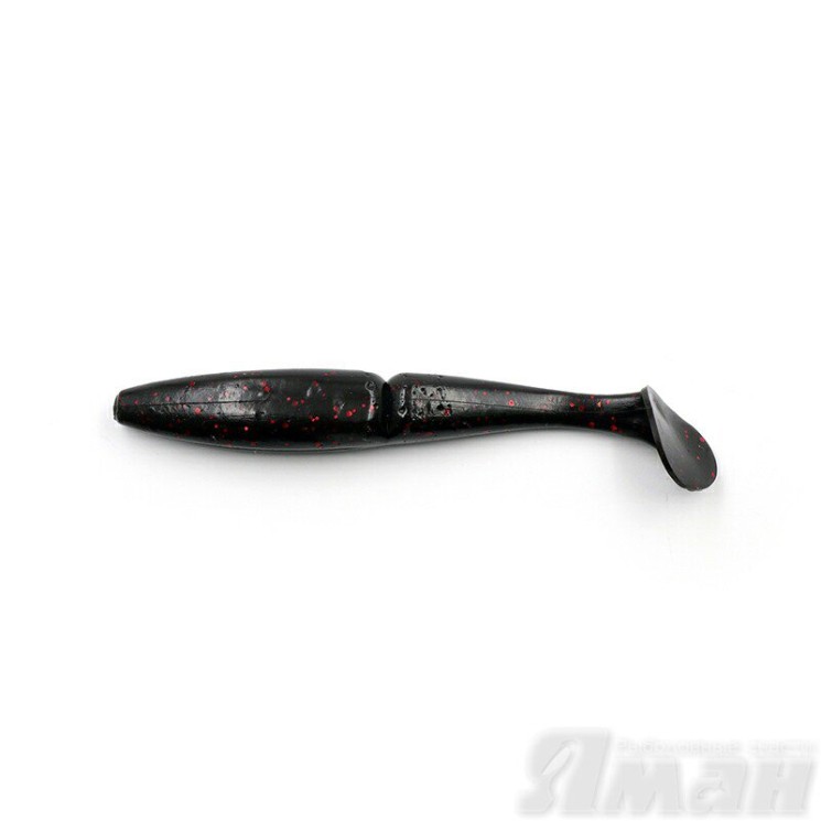 Виброхвост Yaman Mamura, 4", цвет 31 - Black Red Flake, 5 шт Y-M4-31