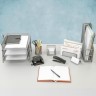 Настольный набор Brauberg Germanium, 6 предметов, серебро, металл, 237986
