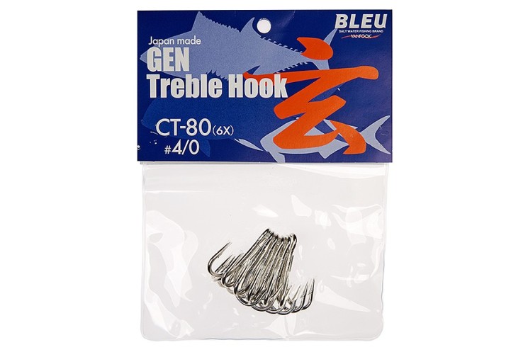 Крючок тройник Vanfook CT-80 №4/0 Silver (6 шт)