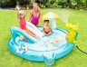 Надувной игровой центр с горкой от 2 лет Intex Аллигатор (57165) 201х170х84 см