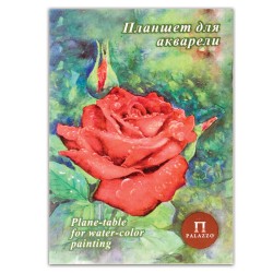 Папка для акварели А4 Palazzo Алая роза 20 листов, 200 г/м2, тиснение Скорлупа ПЛАР/А4
