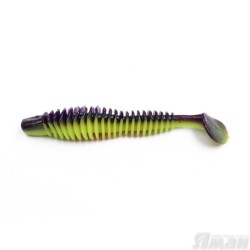 Виброхвост Yaman Arris Shad, 5,5", цвет 26 - Violet Chartreuse, 4 шт Y-AS55-26