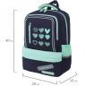 Рюкзак Brauberg Star, 1 отделение, 5 карманов, Hearts, бирюзовый, 40x29x13 см, 271425