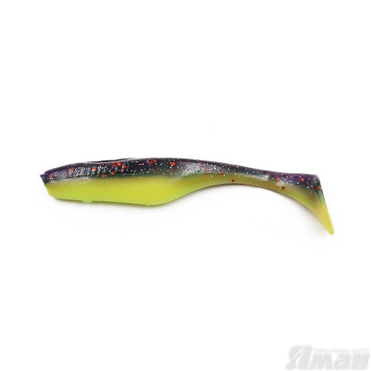 Виброхвост Yaman Greedy Shad, 5,5", цвет 26 - Violet Chartreuse, 4 шт Y-GS55-26