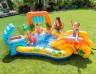 Надувной игровой центр с горкой от 2 лет Intex Динозавр (57444) 249х191х109 см