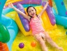 Надувной игровой центр с горкой от 2 лет Intex Динолэнд (57135) 302х229х112 см