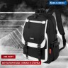 Рюкзак Brauberg Fusion USB-порт, черный с белыми вставками, 45х31х15 см, 271657