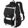 Рюкзак Brauberg Fusion USB-порт, черный с белыми вставками, 45х31х15 см, 271657
