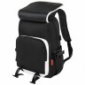 Рюкзак Brauberg Fusion USB-порт, черный с белыми вставками, 45х31х15 см, 271657
