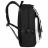Рюкзак Brauberg Fusion USB-порт, черный с белыми вставками, 45х31х15 см, 271657