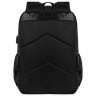 Рюкзак Brauberg Fusion USB-порт, черный с белыми вставками, 45х31х15 см, 271657