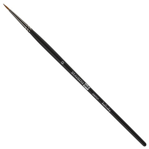 Кисть художественная Brauberg Art Classic колонок, круглая, № 0, короткая ручка 200929