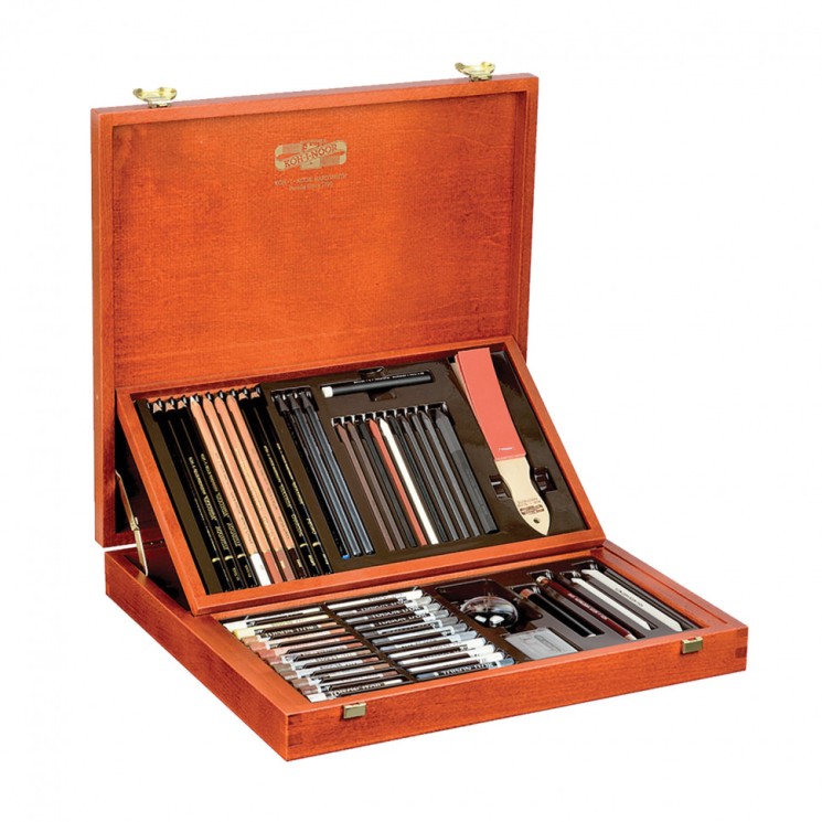 Набор художественный KOH-I-NOOR "Gioconda", 52 предмета, деревянный ящик, 181064