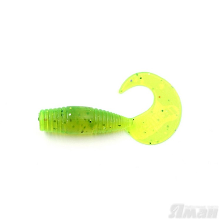 Твистер Yaman Spry Tail, 2" цвет 10 - Green pepper, 10 шт Y-ST2-10