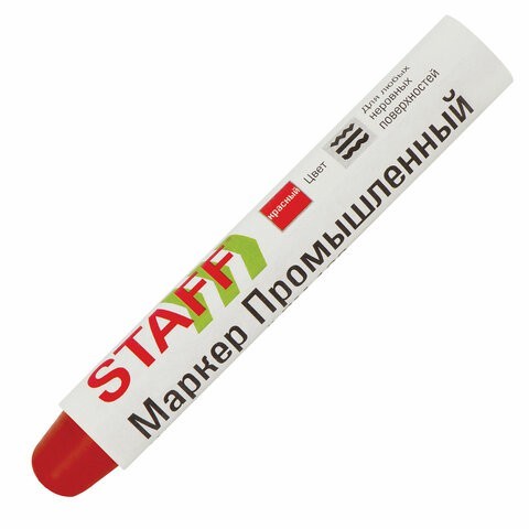 Маркер-краска красный для промышленной маркировки Staff ПМ-100 твердый