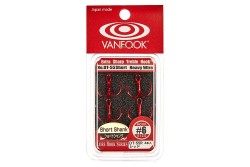Крючок тройник Vanfook DT-55 №10 Red (5 шт)