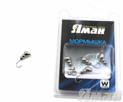 Мормышка вольфрам Яман Длинный муравей с отв, р.3, 0,41 г, цвет никель (5 шт.) Я-МР509